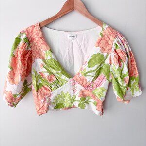Revolve Song of Style Yvette Floral Crop Top Garden Party Cottagecore Small